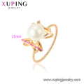 15458 xuping 18k bañado en oro moda funky imitación elegante perla anillo para damas